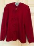 Coldwater Creek 100% Wool Red Jacket Size L - photo 4
