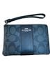 Coach Color Block Graphic Black Gray Silver Wallet One size - photo 14