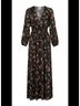 Forever 21 100% Polyester Floral Black Multi Color Wool Dress Size S - photo 3