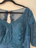 JJ's House 100% Polyester Solid Teal Cocktail Dress Size 10 - photo 4