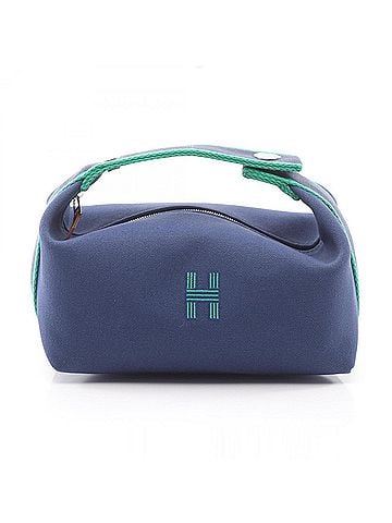 Hermès Hermes Bride à Brac PM Handbag, Canvas, Women's, Navy/Green, H104222M (view 1)