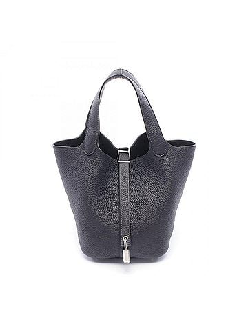 Hermès Hermes Picotin Lock PM Handbag, Leather, Taurillon Clemence Women's, Navy Blue (view 1)