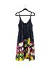 Theory 100% Silk 100% Silk Floral Multi Color Black Cocktail Dress Size 8 - photo 2