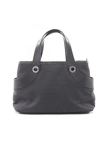 Bvlgari Bulgari BVLGARI Logo Mania Handbag, Canvas Leather, Women's, Black (view 1)