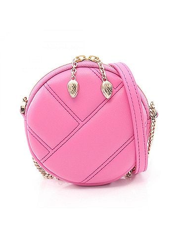 Bvlgari Bulgari BVLGARI Serpenti Cabochon Mini Pochette Shoulder Bag Handbag Leather Women's Pink (view 1)
