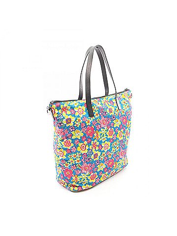 Prada Prada TESSUTO STAMPAT Floral 2-Way Tote Bag/Handbag, Nylon & Saffiano Leather, Women's, Multicolor (view 2)