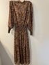 Waverly Grey 100% Polyester 100% Polyester Floral Brown Black Cocktail Dress Size XS - photo 3