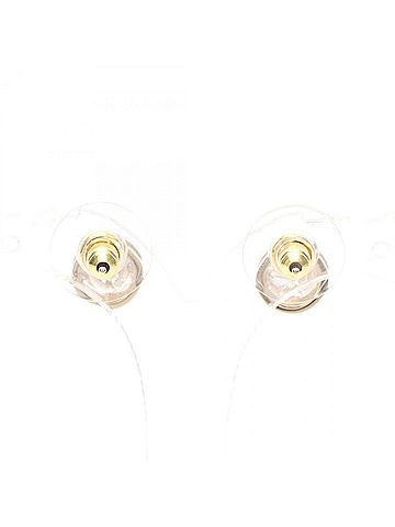 Chanel Chanel Coco Mark Earrings, Gold Plated (GP), Crystal, Women's, Tone, Clear Tone (view 2)