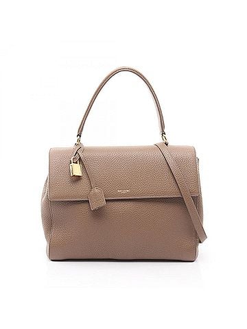 Yves Saint Laurent Yves Saint Laurent Saint Laurent Paris 2-Way Handbag, Leather, Women's, Beige (view 1)