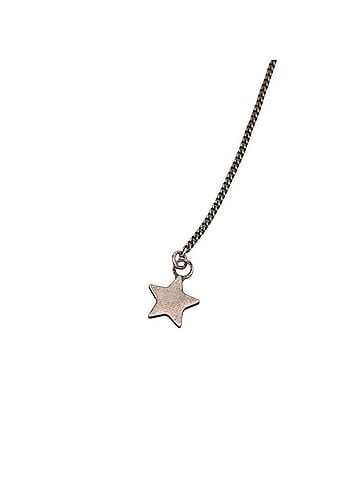 Yves Saint Laurent Yves Saint Laurent Saint Laurent Star Motif Earrings, Silver Metal, Women's (view 2)