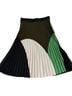 Alfani 100% Polyester Color Block Black Green Ivory Casual Skirt Size L - photo 1