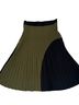 Alfani 100% Polyester Color Block Black Green Ivory Casual Skirt Size L - photo 2
