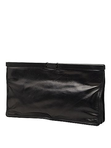 Bottega Veneta Bottega Veneta Clutch Bag, Second Black Leather, Women's BOTTEGAVENETA (view 2)