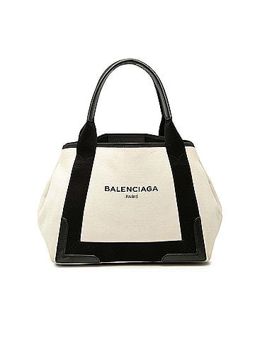 Balenciaga Canvas Navy Cabas Tote S (view 1)
