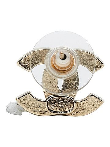 Chanel Chanel Coco Mark Stud Earring A16A (Single Earring) Gold Rhinestone Plated Women's CHANEL (view 2)