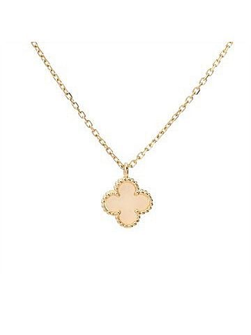Van Cleef & Arpels VAN CLEEF & ARPELS Sweet Alhambra Necklace for Women, 18K Yellow Gold (YG), Grade A, Used, Ginzo (view 1)