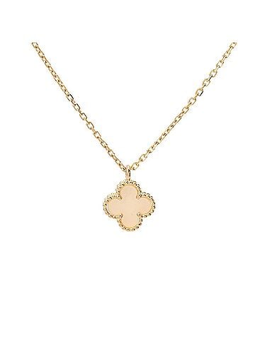 Van Cleef & Arpels VAN CLEEF & ARPELS Sweet Alhambra Necklace for Women, 18K Yellow Gold (YG), Grade A, Used, Ginzo (view 2)
