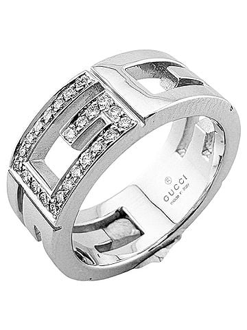 Gucci Gucci Multiple Ring, 18K White Gold, Diamond, Women's GUCCI (view 1)