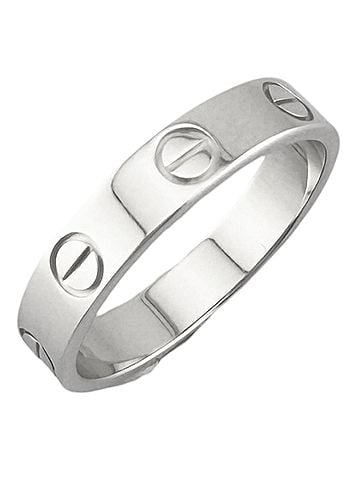 Cartier Cartier Mini Love Ring, 1, 18K White Gold, Women's CARTIER (view 1)