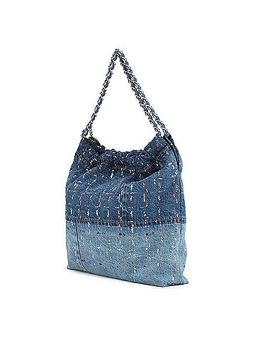 Chanel Chanel Chain Shoulder Bag CHANEL 22 Glitter Patchwork Small Denim AS3261 Handbag Women's (view 2)