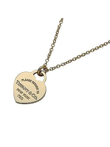 Tiffany & Co. Tiffany & Co. Women's Necklace, 750YG Mini Heart Tag, Yellow Gold Jewelry (view 1)