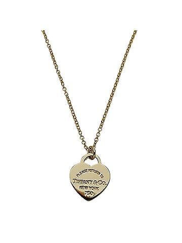 Tiffany & Co. Tiffany & Co. Women's Necklace, 750YG Mini Heart Tag, Yellow Gold Jewelry (view 2)