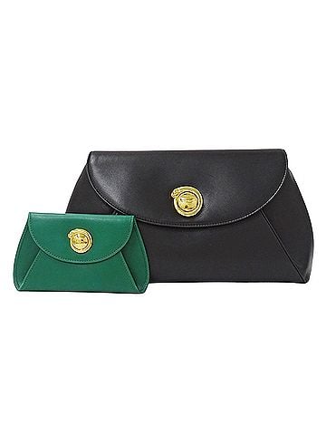 Cartier Cartier handbag for women, brand name, clutch bag, second Panthère, leather, black, with pouch. (view 1)