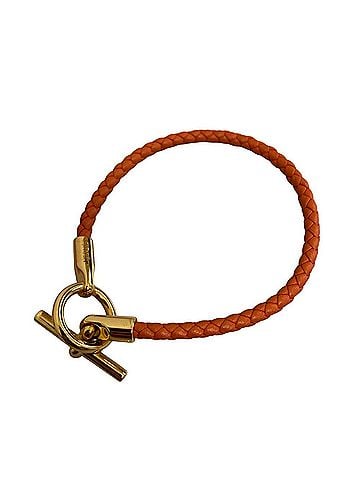 Hermès HERMES Hermes Glenan Leather Bracelet Orange Women's (view 1)