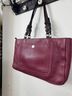 Coach 100% Leather Solid Purple Brown Tote One size - photo 3