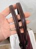 Coach 100% Leather Solid Purple Brown Tote One size - photo 8