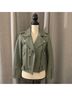 ALLSAINTS 100% Sheepskin Green Leather Jacket Size 2 - photo 7
