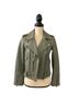 ALLSAINTS 100% Sheepskin Green Leather Jacket Size 2 - photo 1