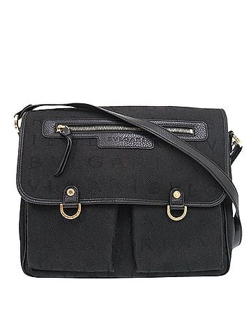 Bvlgari Excellent condition Bulgari Logomania canvas black shoulder bag 0569BVLGARI (view 1)