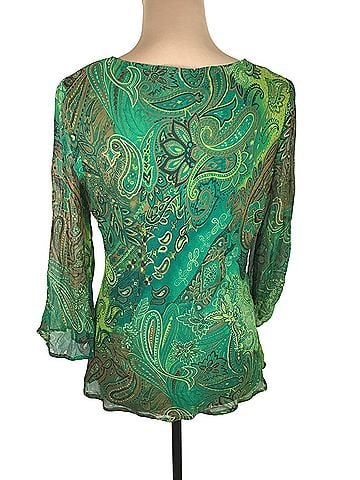 New York City Design Co. 3/4 Sleeve Silk Top (view 2)