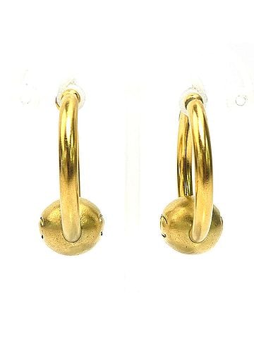 Chanel Chanel earrings, Coco Mark design, metal, gold, women's, e61893c (view 2)