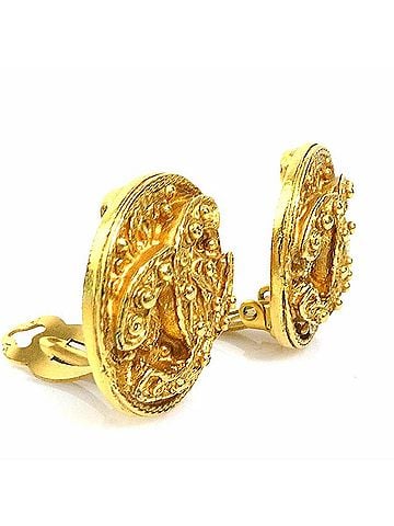 Chanel Chanel earrings, Coco Mark design, metal, gold, women's, e61891j (view 2)