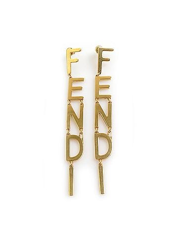 Fendi Fendi FENDI Earrings Drop Metal Gold Women's 8AH031 h32213k (view 1)