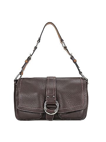 Coach Coach Shoulder Bag 8A41 Leather Dark Brown Silver Hardware One for Women COACH (view 1)