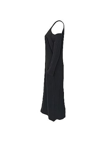The Row The Row Cutout Shoulder Midi Dress in Black Viscose (view 2)