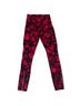 Lululemon Athletica Floral Red Black Leggings Size 4 - photo 1