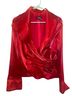Cachet Red Long Sleeve Blouse Size 14 - photo 1