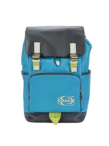 Coach Coach Backpack/Daypack Track CJ659 Colorblock Leather Blue Black Men's COACH (view 1)