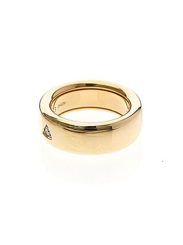 Pomellato Pomellato Iconica Slim Ring 3P Diamond Pink Gold (18K) Fashion Diamond Band Ring Pink Gold (view 2)