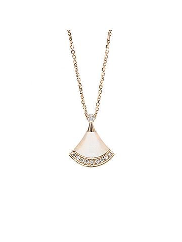 Bvlgari Bvlgari Diva Dream Diamond Necklace Pink Gold (18K) Diamond,Mother Of Pearl Men,Women Fashion Pendant Necklace (Pink Gold) (view 1)
