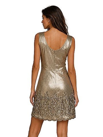 BCBGMAXAZRIA Open Back Sequin Cocktail Dress Cocktail Dress (view 2)
