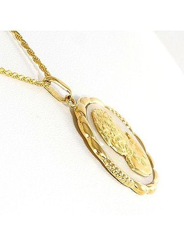 Unbranded 18K (18-karat) Yellow Gold Necklace with Shell, Total Weight Approx. 6.1g, 41cm, Jewelry (view 2)