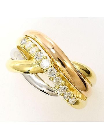 Unbranded PT900 Platinum 18K Yellow Gold Ring with 0.30 Carat Diamond, Total Weight Approx. 5.7g, Jewelry (view 1)