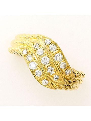 Unbranded 18K (18-karat) Yellow Gold Ring with 0.26ct Diamond, Total Weight Approx. 4.0g, Jewelry (view 1)