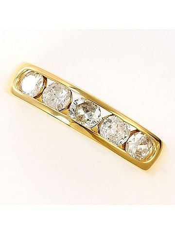 Unbranded 18K (18-karat) Yellow Gold Ring with 0.51ct Diamond, Total Weight Approx. 1.5g, Jewelry (view 1)