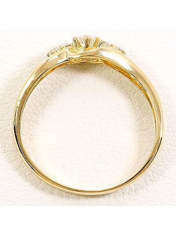 Unbranded 18K (18-karat) Yellow Gold Ring with 0.19 ct Diamond, Total Weight 2.2g, Jewelry (view 2)